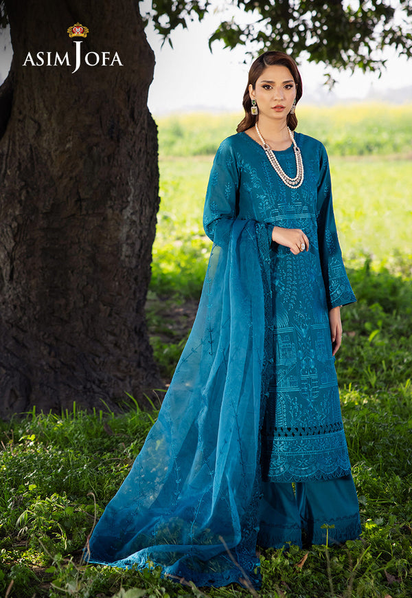 AJELL-17 EMBROIDERED LAWN 3 PCS