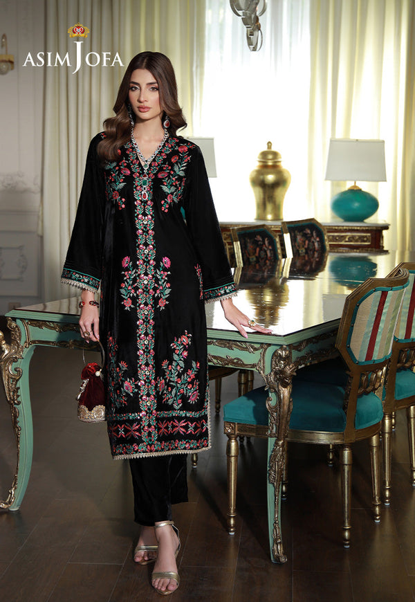 AJVG-01 EMBROIDERED VELVET STITCHED 2PC