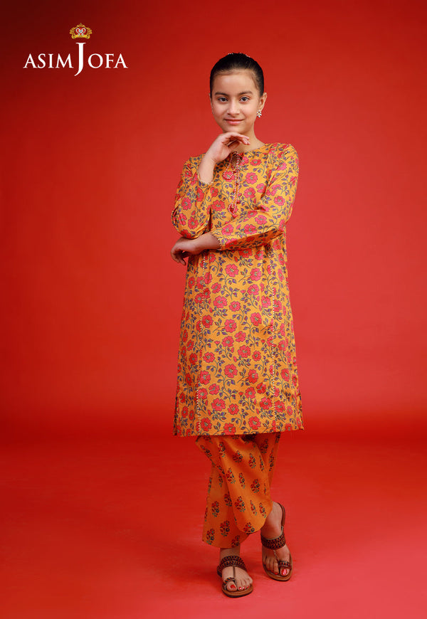 AJKP-09 STITCHED PRINTED CAMBRIC 2 PCS