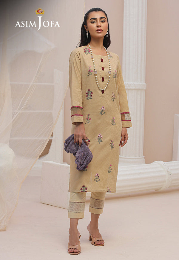 AJWS-09 EMBROIDERED SELF JACQUARD STITCHED 1 PC