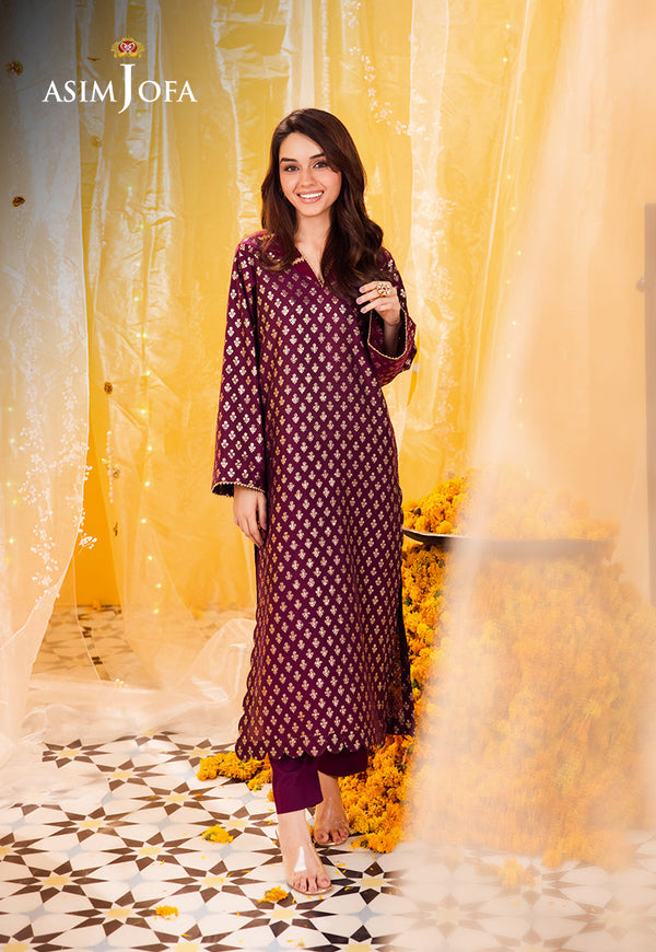 AJFP-05 ZARI JACQUARD STITCHED 2PC